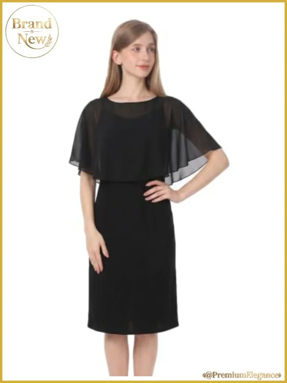 Chiffon Capelet Shawl Wrap for Evening Dress Cover Up One Size